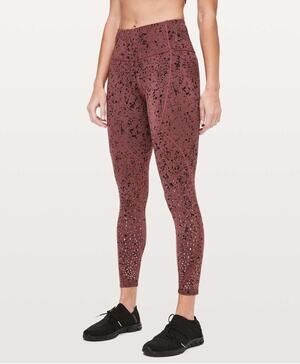 LULULEMON To The Beat Tight X SOULCYCLE 2 Tempo Splatter Adobe Dust size 6